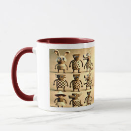 Caneca Amigos Ímpar - Poste da família Checker & Dots Cre