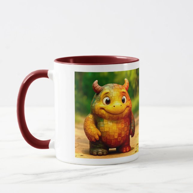 Caneca Amigos Ímpar - Poster Monstro do Azulejo Arco-Íris (Esquerda)