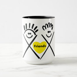Caneca Amigos Mínimos – Arte Linear