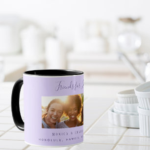 Caneca Amigos para nomes de fotografias de vida violeta l