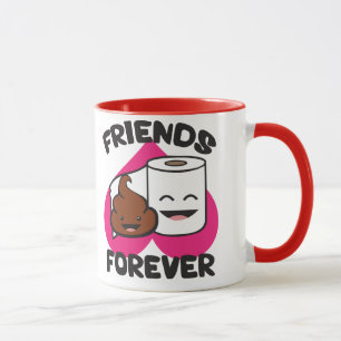 Caneca Amigos para sempre - rolo do tombadilho e do papel