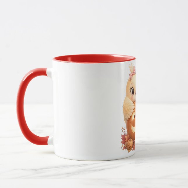 Caneca Amigos Pássaros Abóbora de Halloween (Esquerda)