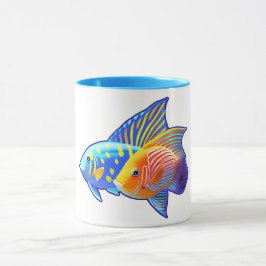 Caneca Amigos Peixes Exóticos Nadando Juntos