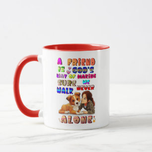 Caneca Amigos São a Maneira de Deus de Garantir que Nunca