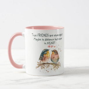 Caneca Amigos verdadeiros nunca estão separados, talvez a