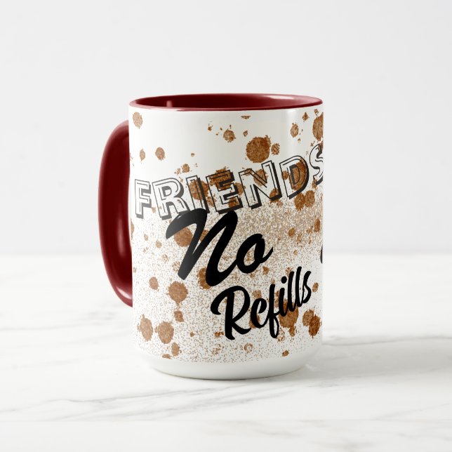 Caneca "Amizade: Sem Necessidade De Reembolso" - Mug De C (Frente Esquerda)