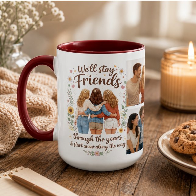Caneca Amizade – Vamos Permanecer Amigos Através dos Anos (Friendship – We’ll Stay Friends Through the Years Mug)
