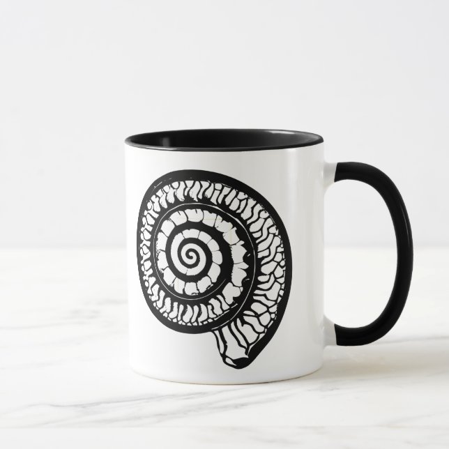 Caneca Ammonite Fóssil - Selo Espiral (Direita)