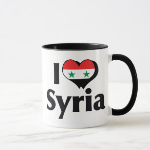 Caneca Amo a bandeira da Síria