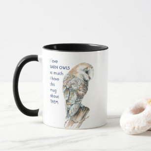 Caneca Amo BARN OWLS tanto que eu divirto Cote Mug