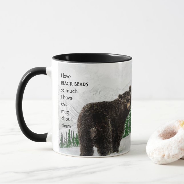 Caneca Amo BARRAS NEGRAS Tão Divertido Que Cito Mug (Com Donut)