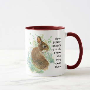 Caneca Amo BUNNY RABBES Tanta Coisa Divertida