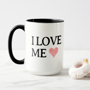 Caneca Amo-me com o Coração Vermelho Escrivível - Persona