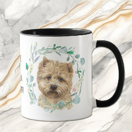 Caneca Amo Meu Cairn Terrier Wreath Coffee Mug