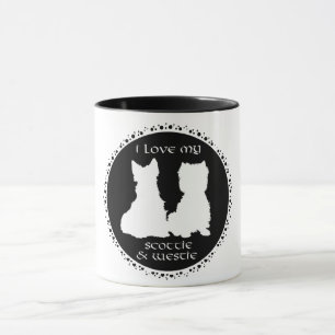Caneca Amo meu Scottie & Westie