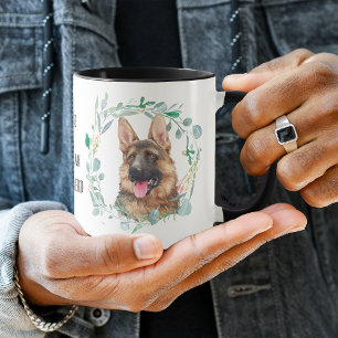 Caneca Amo Minha German shepherd De Fora De Café.