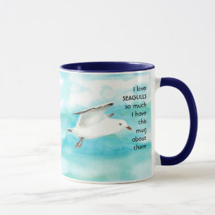 Caneca Amo SEAGULL tanto Que Eu Me Diverti Citar Mug