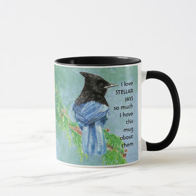 Caneca Amo STELLAR JAYS tanto que eu divino Cote Mug (Direita)