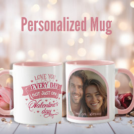Caneca Amo-te todos os dias, não apenas um dia de Namorad
