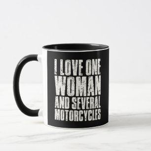 Caneca Amo Uma Mulher E Várias Motocicletas Palhaço Motoq