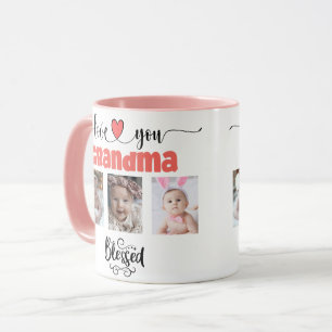 Caneca Amo Você Vovó Abencoado 6 Foto Colagem Personaliza