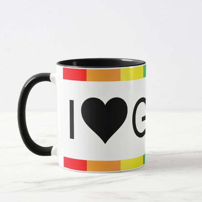Caneca amor arco-íris, garotas do coração (Esquerda)