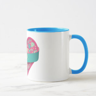Caneca Amor-coração do Popsicle com a bandeira,