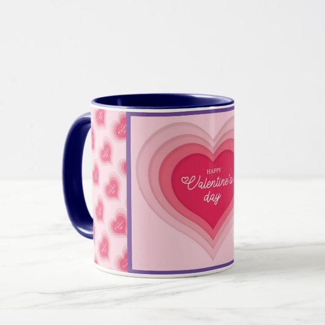 Caneca Amor Coração Popular Moderno e Elegante (Frente Esquerda)