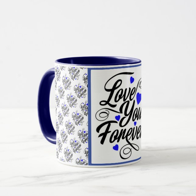 Caneca Amor Coração Popular Moderno e Elegante (Frente Esquerda)