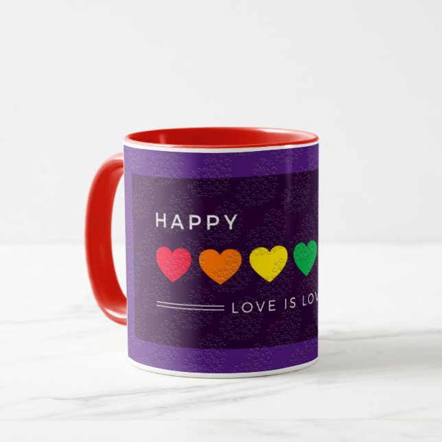 Caneca Amor Coração Popular Moderno e Elegante (Frente Esquerda)