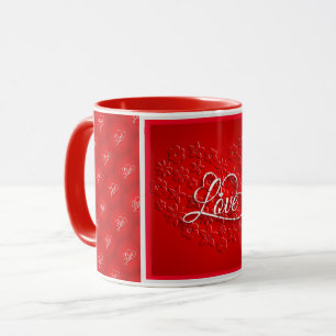 Caneca Amor Coração Popular Moderno Elegante