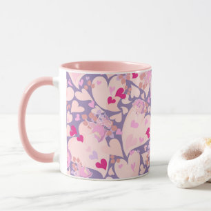 Caneca Amor Corações e Rosas Mug