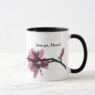 Caneca Amor da flora do zen você presente de aniversári