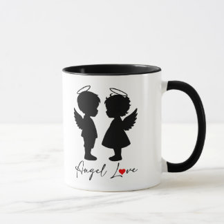 Caneca Amor de Anjo – Design Fofo de Casal de Anjos