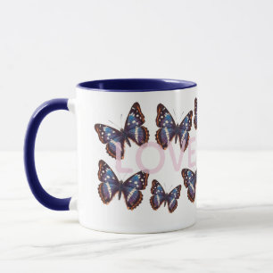 Caneca Amor de Borboleta Azul