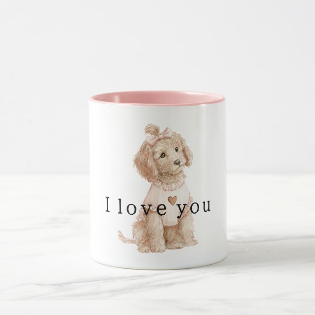 Caneca Amor de Cachorro de Creme Doce (Centro)