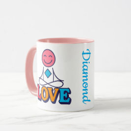 Caneca Amor de diamante linda 