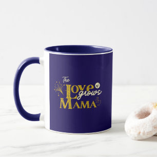 Caneca Amor de Mamãe Urso Dourado Cresce