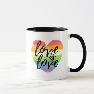 Caneca Amor é Amor  Coração arco-íris