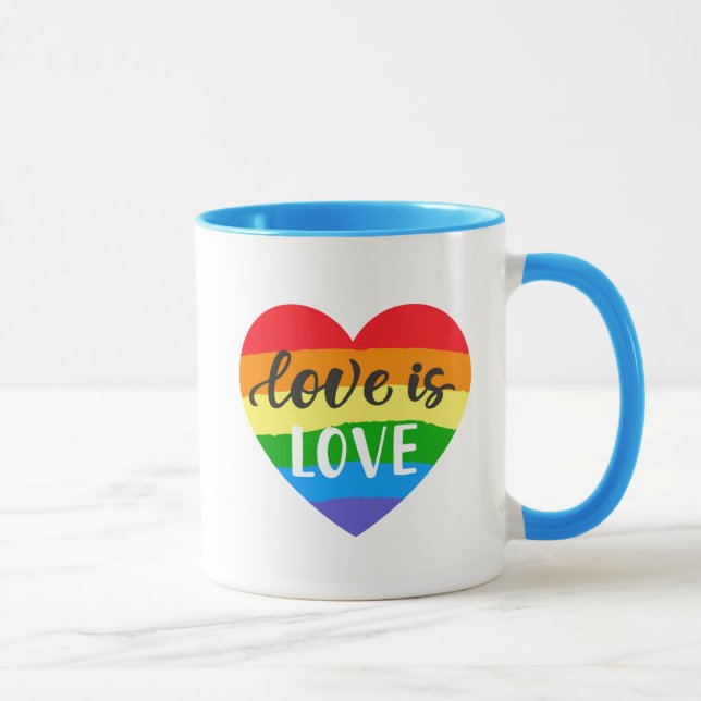 Caneca Amor é Coração Arco-Íris (Direita)