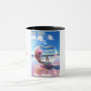 Caneca Amor em uma caneca: Feliz dia de os namorados Tran