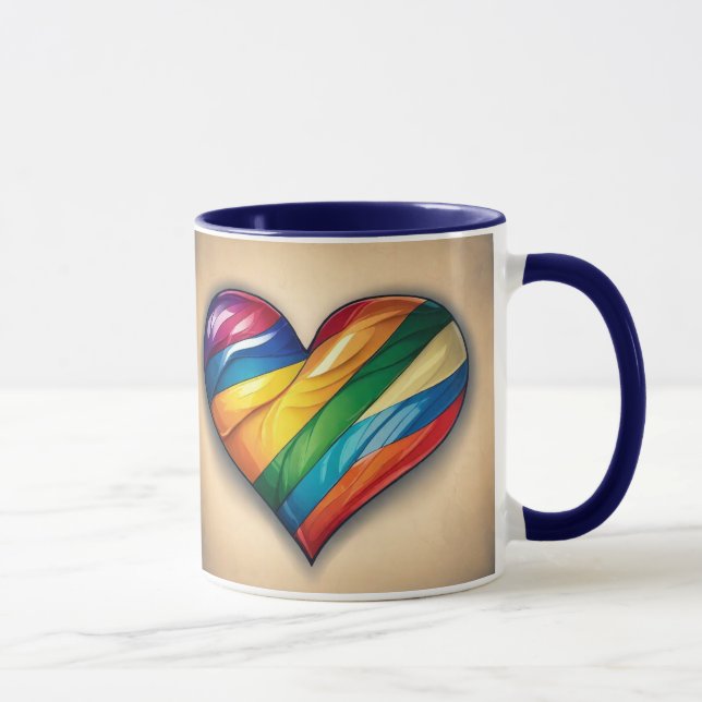 Caneca Amor Gay LGBTQIA+ Coração (Direita)