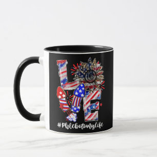 Caneca AMOR Girassol Leopardo Fogos de Artifício Flebotom