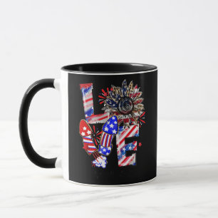 Caneca AMOR Girassol Leopardo Fogos de Artifício Ônibus A