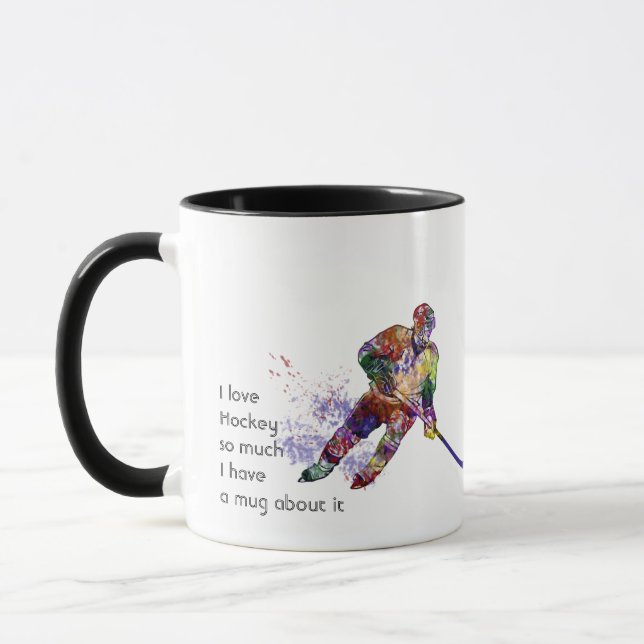 Caneca Amor Hockey É Muito Divertido Citar Mug (Esquerda)