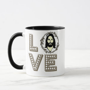 Caneca Amor Jesus Café Mug, Mug Religioso Cristão