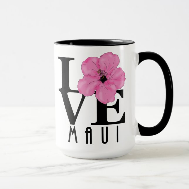 Caneca AMOR Maui Rosa 15oz (Direita)