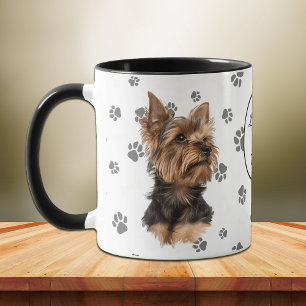 Caneca Amor Minha Pegada de Cachorro Yorkie Terrier