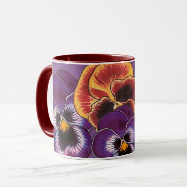 Caneca Amor perfeito na violeta (Frente Esquerda)