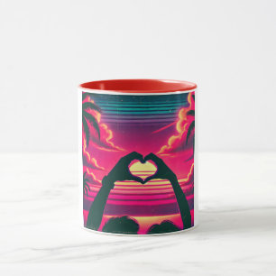 Caneca Amor Romântico por Sol dos anos 80
